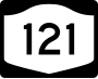 New York State Route 121 marker