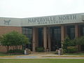 What the entrance to Naperville North High School Used to look like
