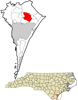 Location in New Hanover County and the state of North Carolina.