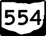 State Route 554 marker