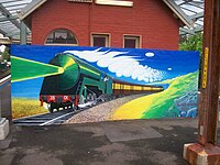 Vernon Treweeke's mural at Springwood railway station