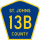 County Road 13B marker