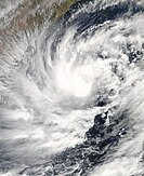 Satellite image of the 2003 Sri Lanka cyclone