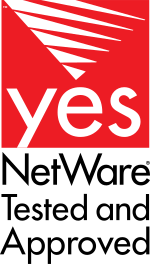 Beginning in 1992, Novell's third-party vendors received license to use the above logo to market their NetWare-compatible products, for a fee.