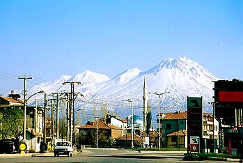 Mount Hasan viewed from Aksaray in 1998
