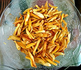 Jackfruit rags fried in coconut oil from Kerala, India