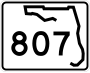 State Road 807 and County Road 807 marker