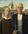 Image 44American Gothic, a 1930 painting by Grant Wood, has been in the collection of the Art Institute of Chicago since shortly after its creation. The painting is one of the most familiar images in 20th-century American art and has been widely parodied in popular culture. Image credit: Grant Wood (painter), Google Art Project (digital file), DcoetzeeBot (upload) (from Portal:Illinois/Selected picture)