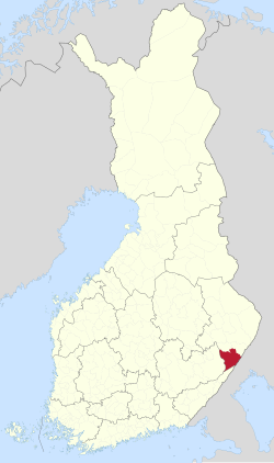 Location of Kitee in Finland