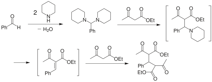 Knoevenagel提出的反应机理