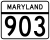 Maryland Route 903 marker