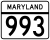 Maryland Route 993 marker