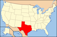 美国德克萨斯州地图