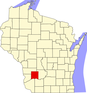 Map of Wisconsin highlighting Richland County