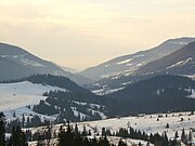 The Tihuța Pass in winter