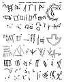 Dating the vessels that carry these marks can sometimes be done with great precision, but the marks are said to be often more ancient than their scriptors. So how do you date the symbols themselves?