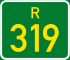 Regional route R319 shield