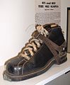 Ski boot made in Wilton, Maine, by G.H. Bass Company, circa 1940s. In the era of leather lace-up ski boots, G.H. Bass was an industry leader. Scott Andrews photo