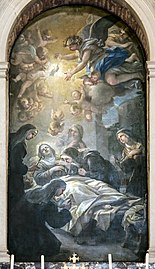 Death of St. Scholastica by Luca Giordano