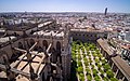 Cathedral roofs and the Garden as seen from the Giralda.