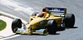 Andrea Montermini driving at the 1996 San Marino Grand Prix.
