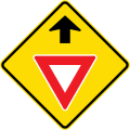 (W3-2) Give Way Sign ahead