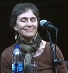 Shulman at discussion at Elizabeth A. Sackler Center for Feminist Art in 2010