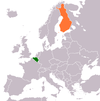 Location map for Belgium and Finland.