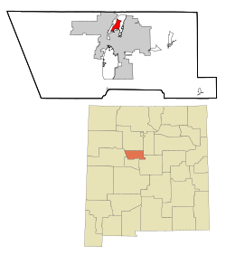 Location of Los Ranchos de Albuquerque, New Mexico