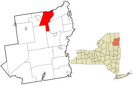 Location in Essex County and the state of New York.