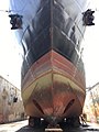 The bow of the TS General Rudder, with her 550-hp tunnel thruster