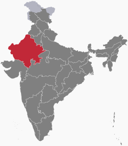 拉贾斯坦邦在印度的位置