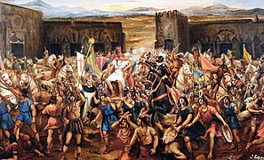 Atahualpa's capture in 1532 (La captura de Atahualpa, c. 1920s)
