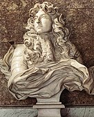 路易十四的半身像；吉安·洛伦佐·贝尼尼；1665年；大理石；105 × 99 × 46公分；凡尔赛宫