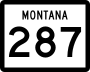 Montana Highway 287 marker