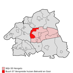 Location of Gooi and Bekveld in the municipality of Bronckhorst