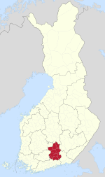 派耶特海梅區在芬蘭的位置
