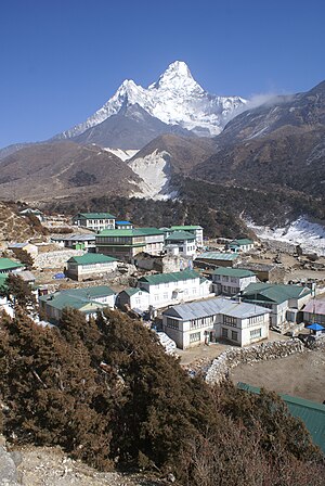 Lower Pangboche village in Khumbu, Nepal