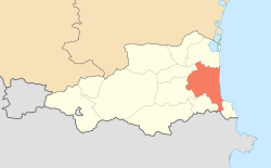 鲁西永平原在东比利牛斯省的位置