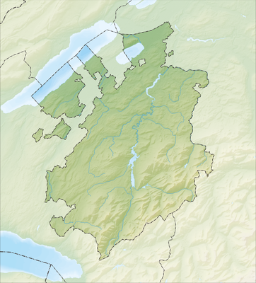 Location map Switzerland Fribourg