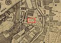 Location of territory of future square of Arts on the 1737 year map.