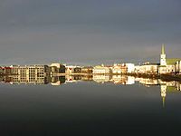 The pond in Reykjavík.