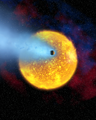 Artist's impression of planet HD 209458 b