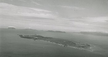 Woods Island from the air, circa 1950
