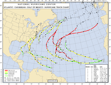 Season track map of each storm