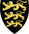 Sable, three lions passant or