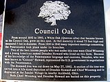 Council Oak historical marker in Winameg, Ohio