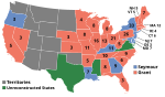 Electoral map, 1868 election