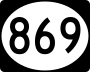 Highway 869 marker