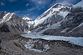 Everest Base Camp sits on top of melting glacier